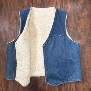 Vintage Nelson Denim Sherpa Lined Vest